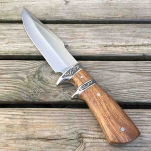 Groot jachtmes (31 cm) met houten handvat
